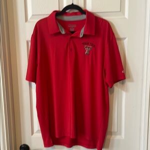 Champion Texas Tech polo shirt, red, size xl
